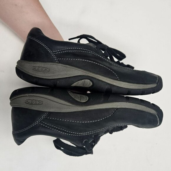 Keen Women's Black Leather Lace-Up Walking Shoes Size‎ 7.5 - Picture 9 of 9